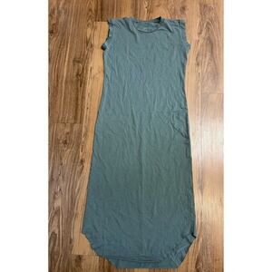 Frank & Eileen $178 Cory Vintage Muscle Tee Maxi Jersey Dress Moss Green RARE